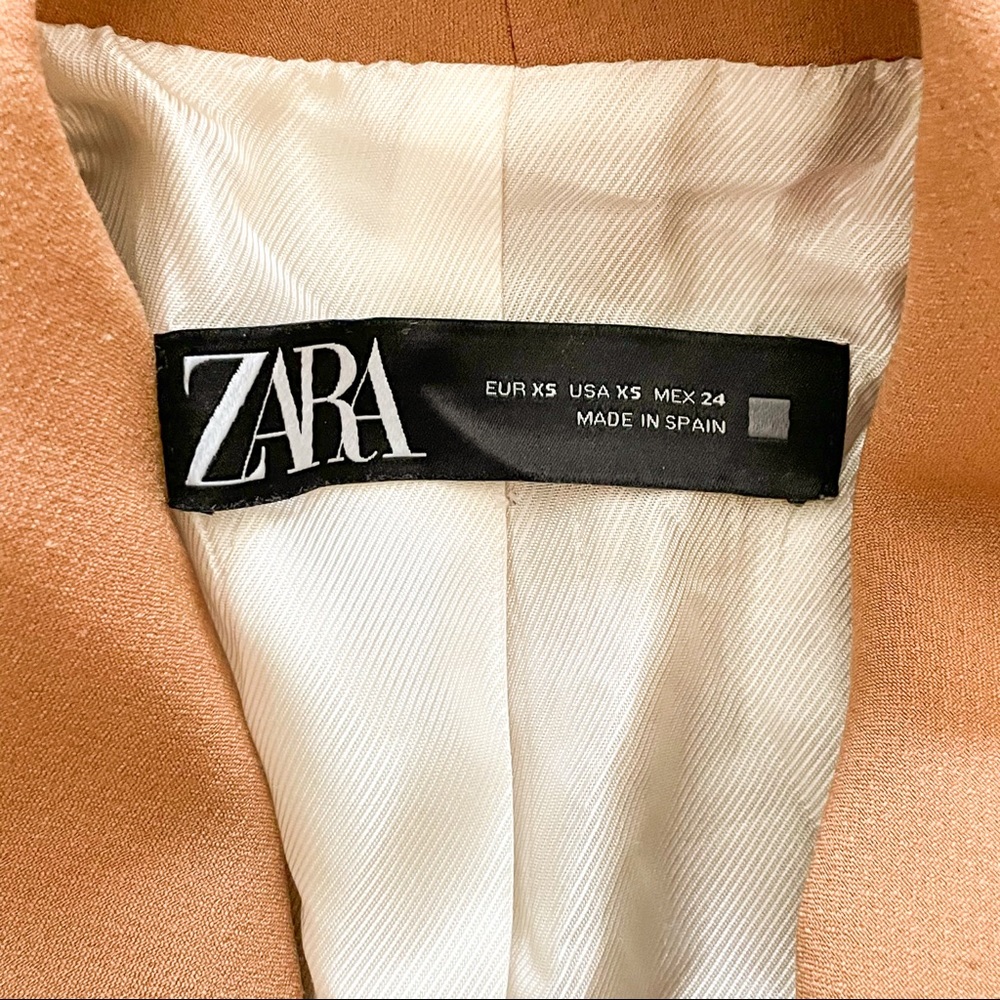 Zara Tan Double-Breasted Blazer Dress - Picture 4 of 9